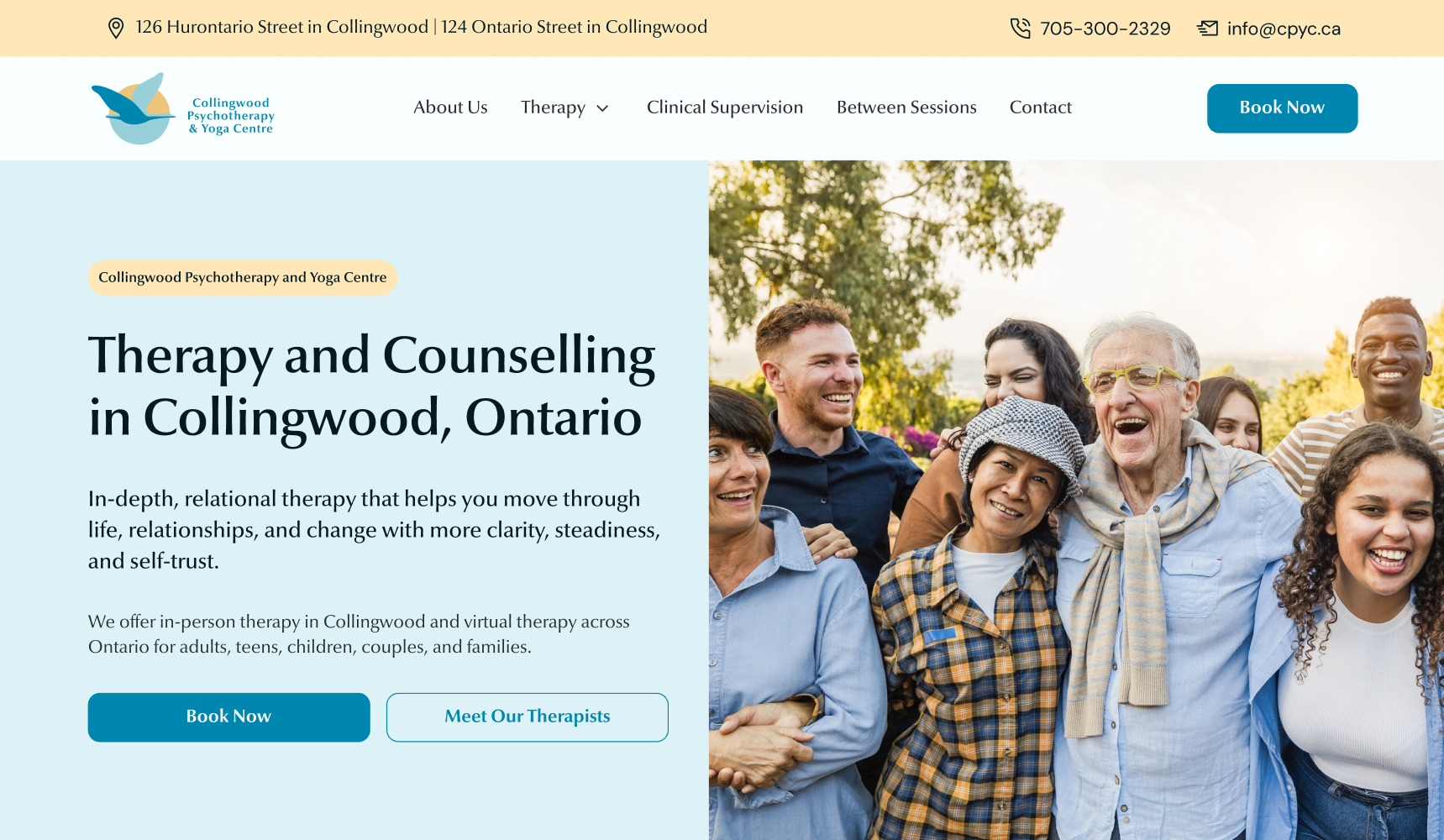 Collingwood Psychotherapy & Yoga Centre — desktop