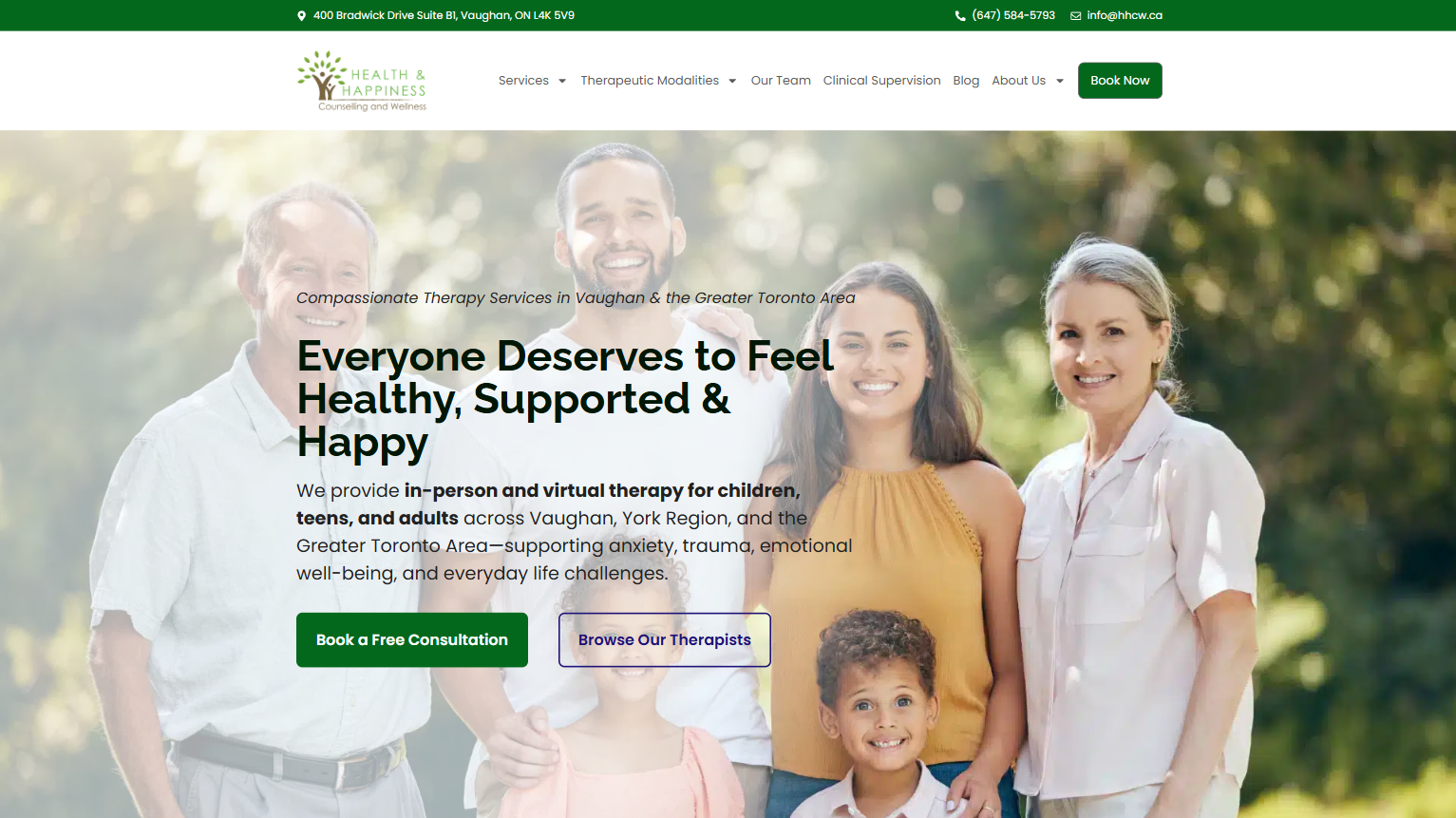 Health & Happiness Counselling and Wellness — desktop